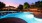lighted pool at night